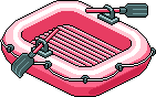 Pink Inflatable Boat