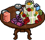 Cake on table with presents.gif