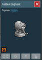 A Golden Elephant being shown as white in-game and in the infobox (Here shown on Habbo.nl